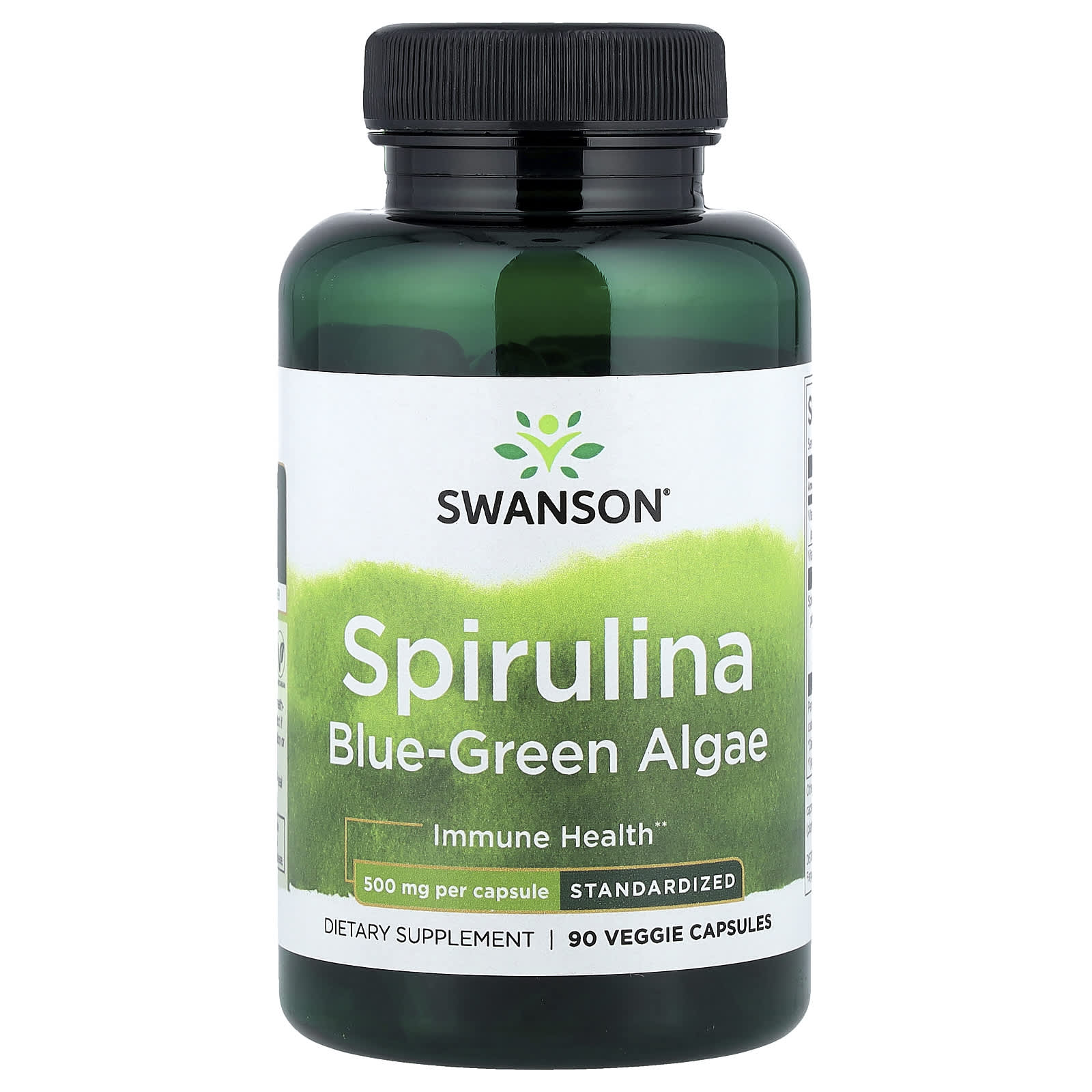 Swanson Spirulina Blue-Green Algae 90 Vcaps framsida