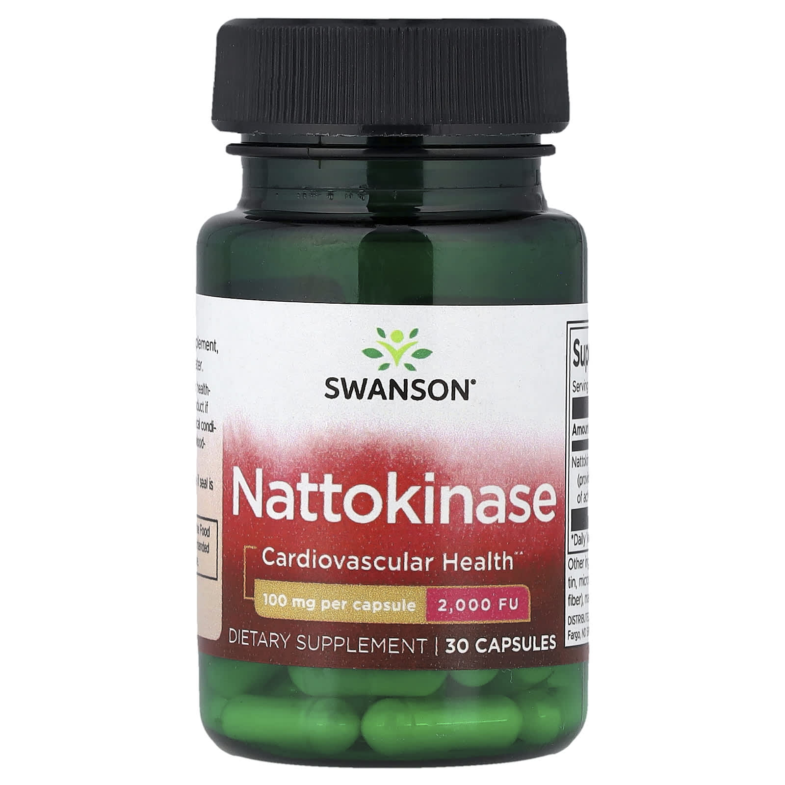 Swanson Nattokinase baksida näringsfakta