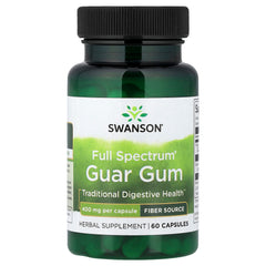 Swanson Full Spectrum Guar Gum baksida med näringsfakta