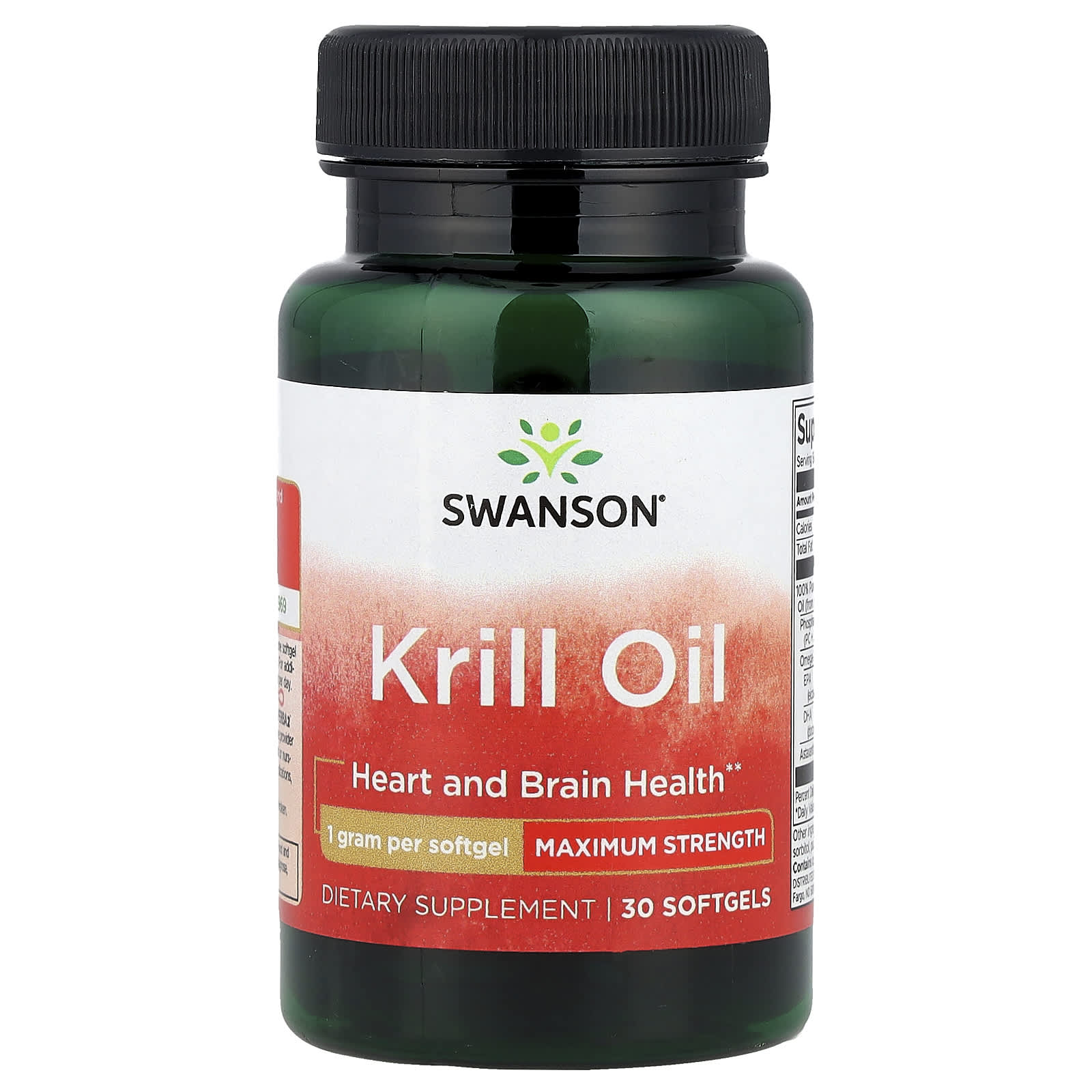 Swanson - Krill Oil Heart And Brain Health Maximum Strength - 30 Sgels