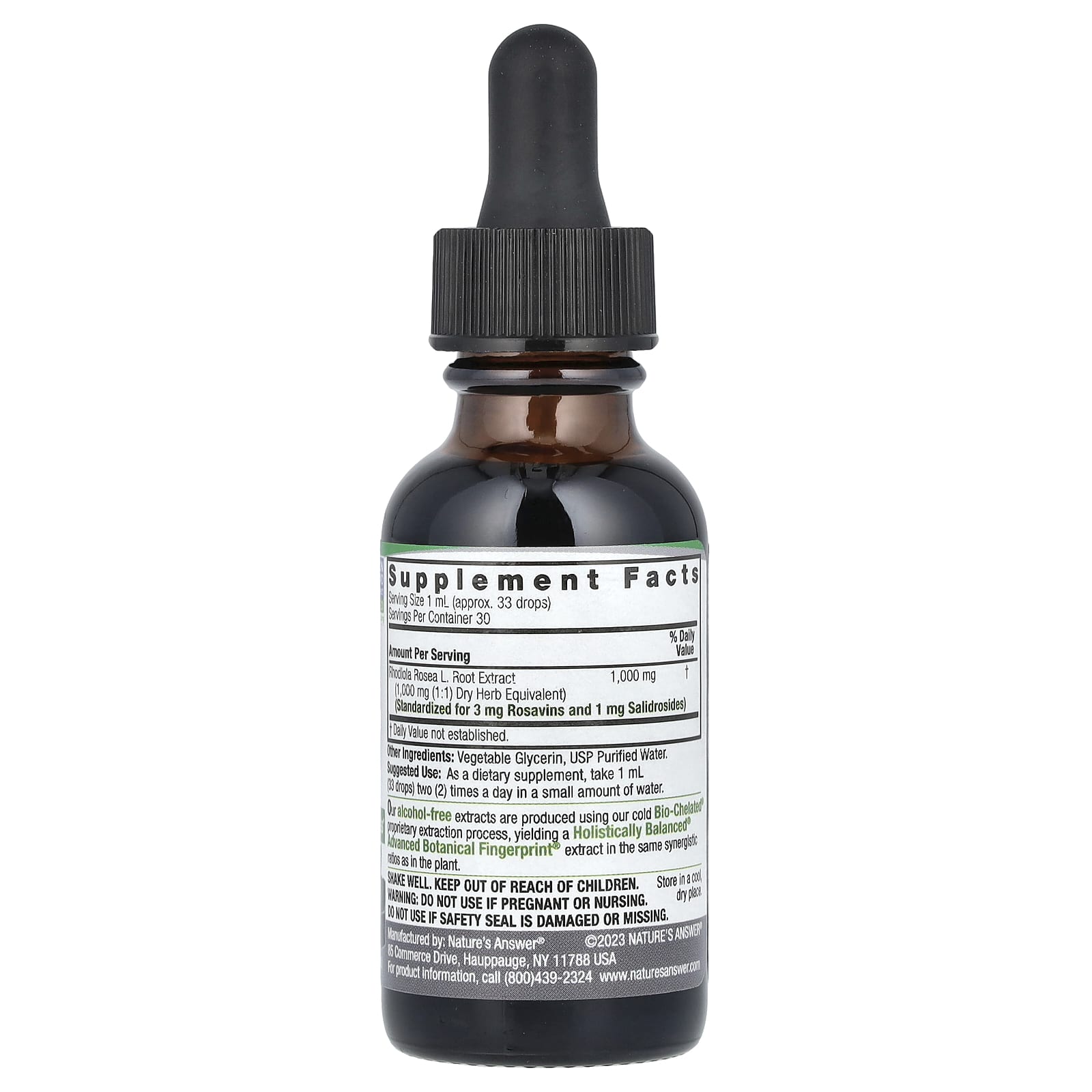 Nature's Answer Rhodiola Root Extract ingredienser