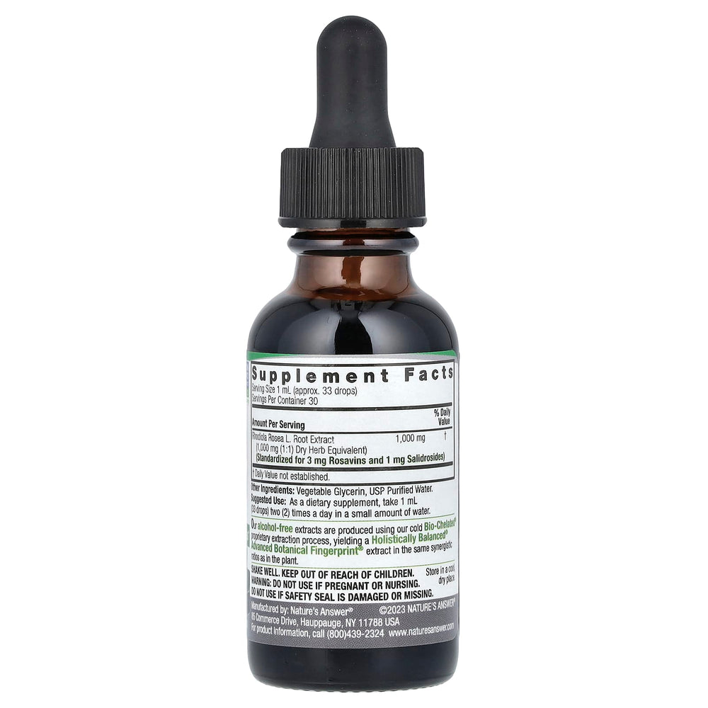 Nature's Answer Rhodiola Root Extract ingredienser