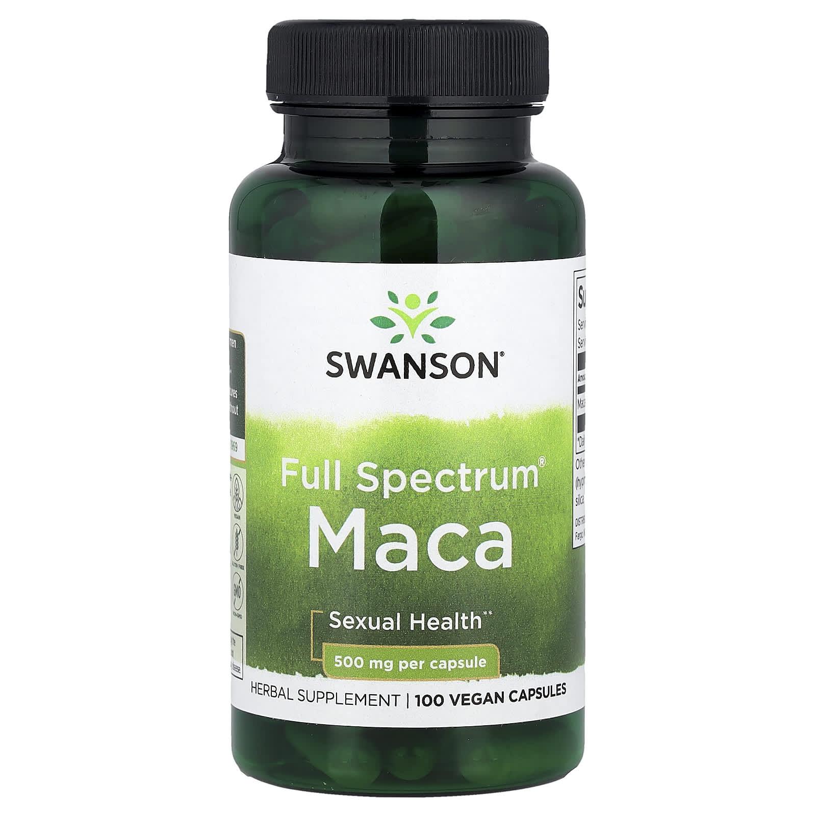 Maca Full Spectrum baksida näringsfakta
