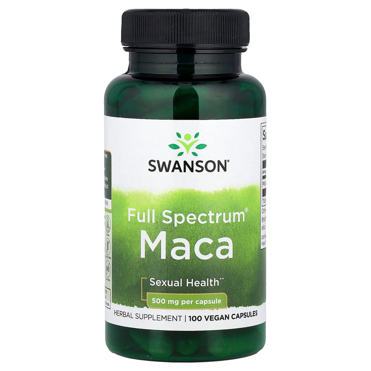 Maca Full Spectrum baksida näringsfakta