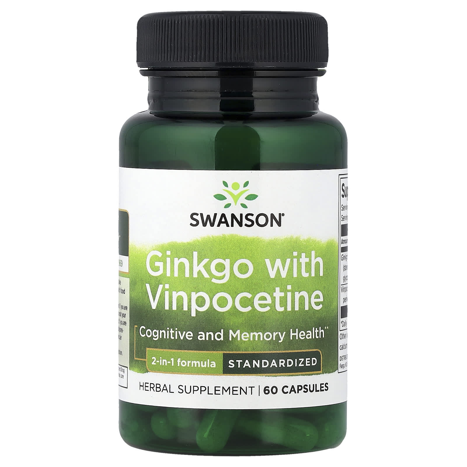 Ginkgo with Vinpocetine – Kognitiv Support baksida