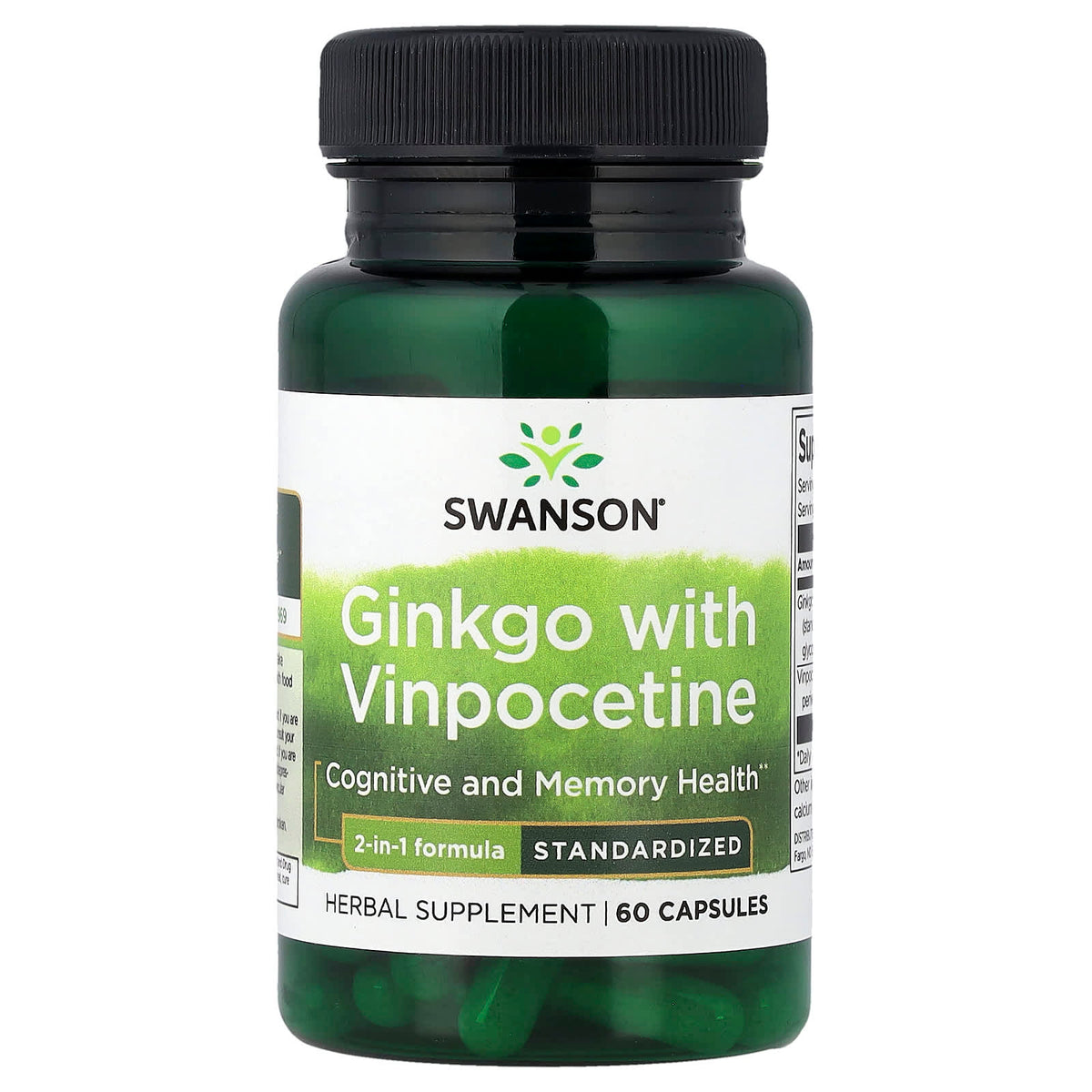 Ginkgo with Vinpocetine – Kognitiv Support baksida