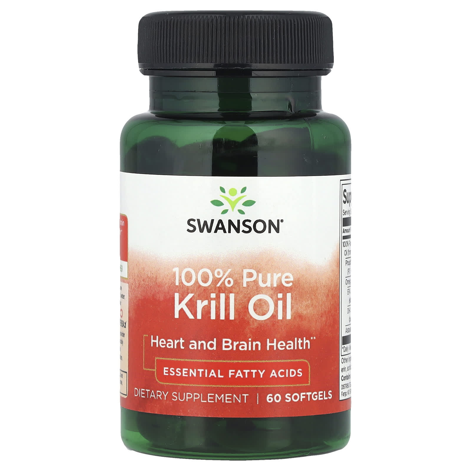 Swanson Krill Oil baksida näringsfakta
