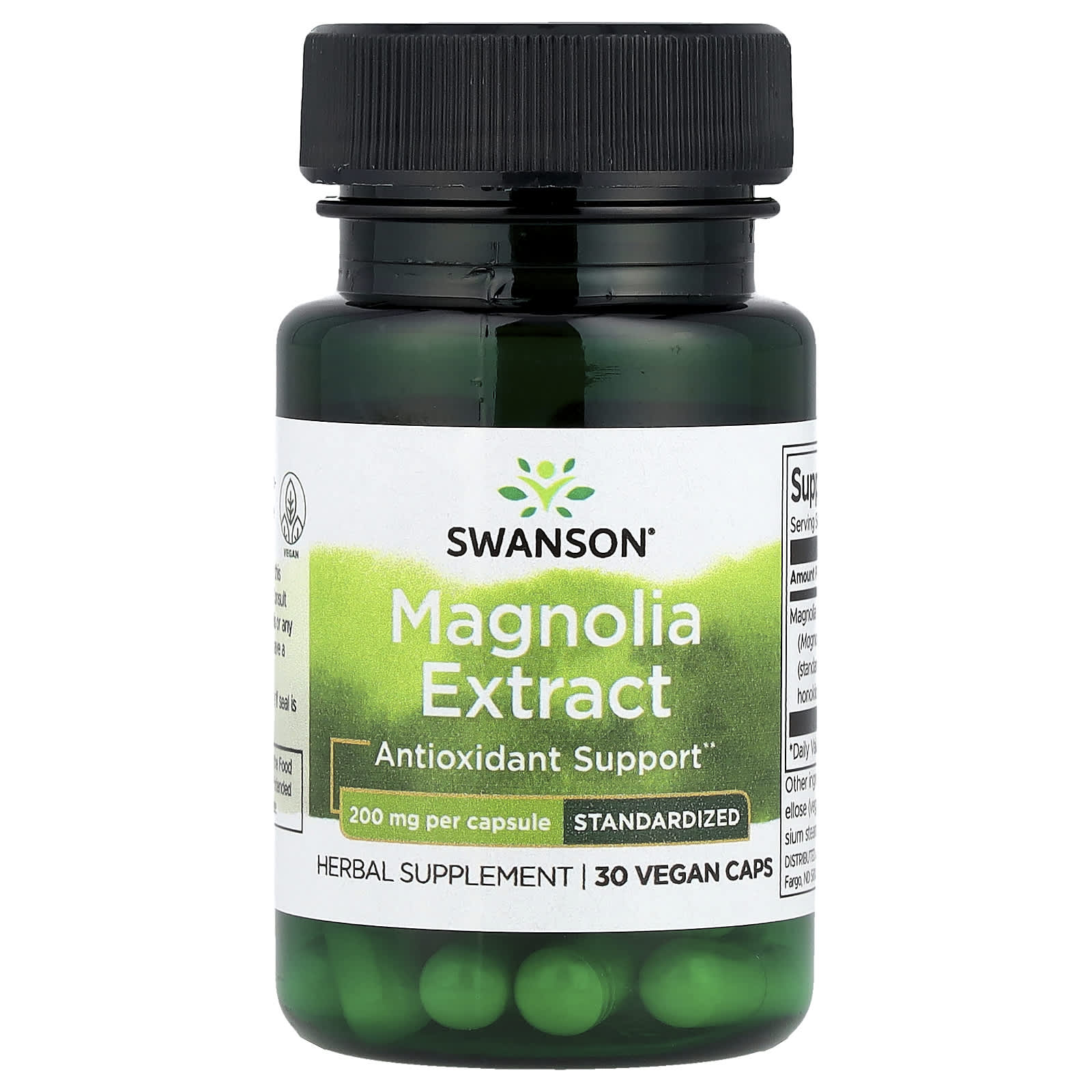 Swanson Magnolia Extract 30 Vcaps framsida