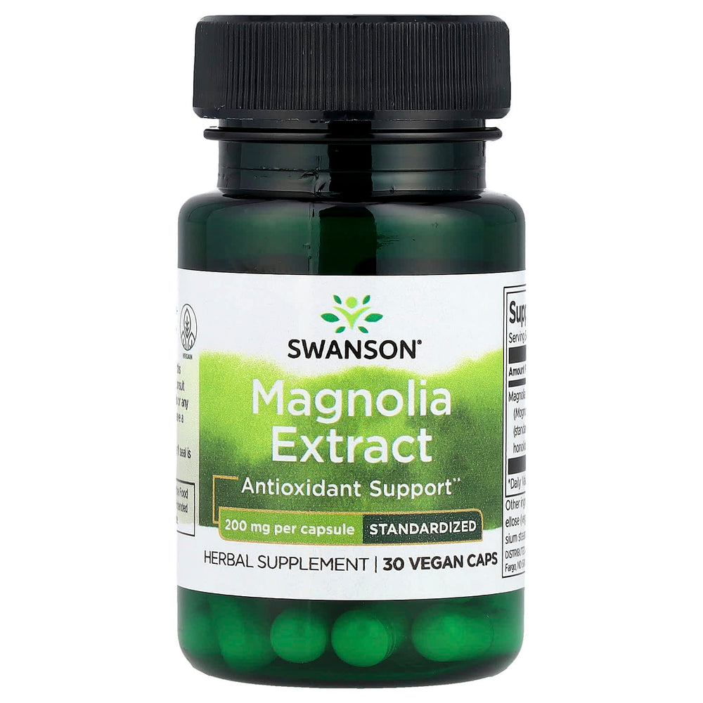 Swanson Magnolia Extract 30 Vcaps framsida