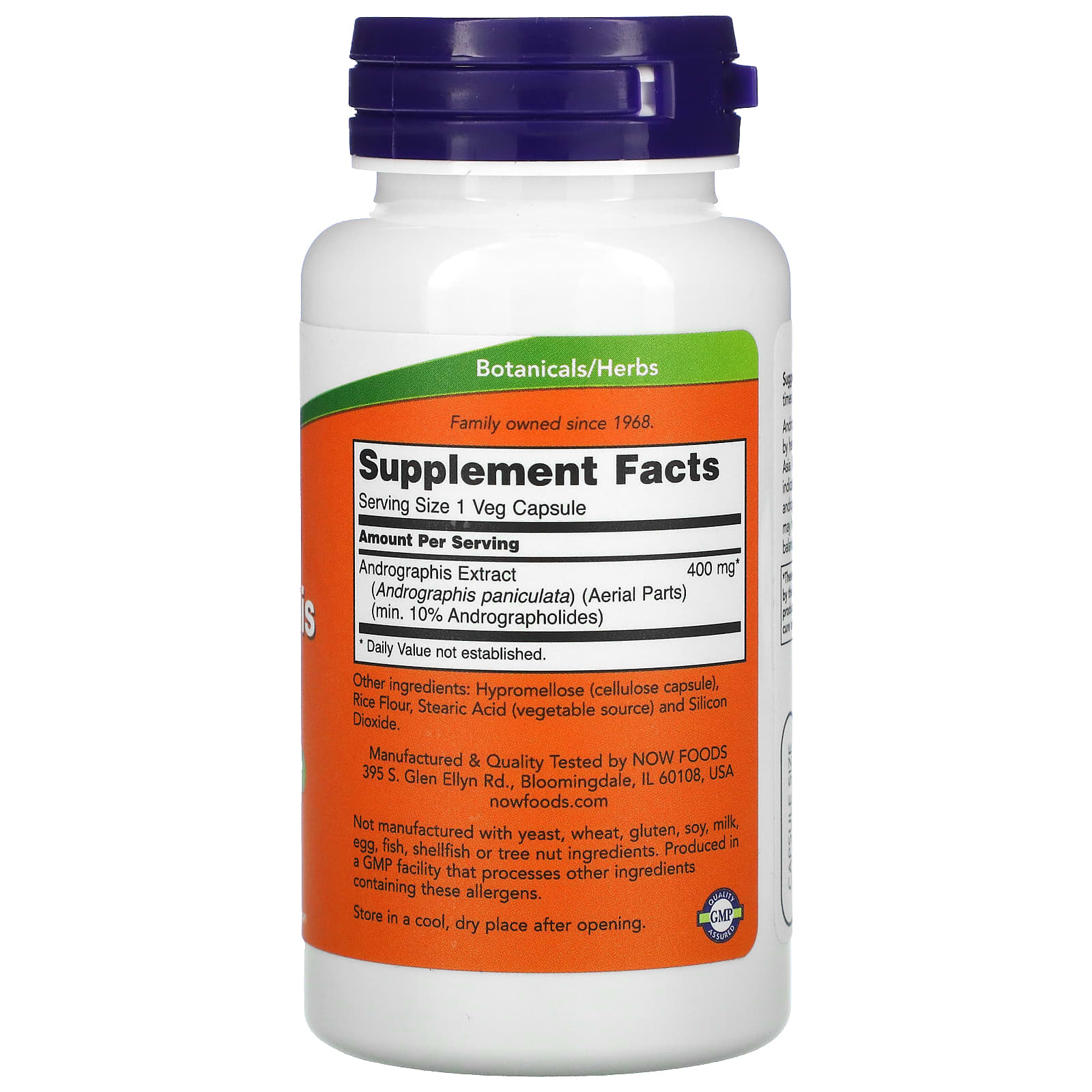 NOW Foods Andrographis Extract näringsfakta