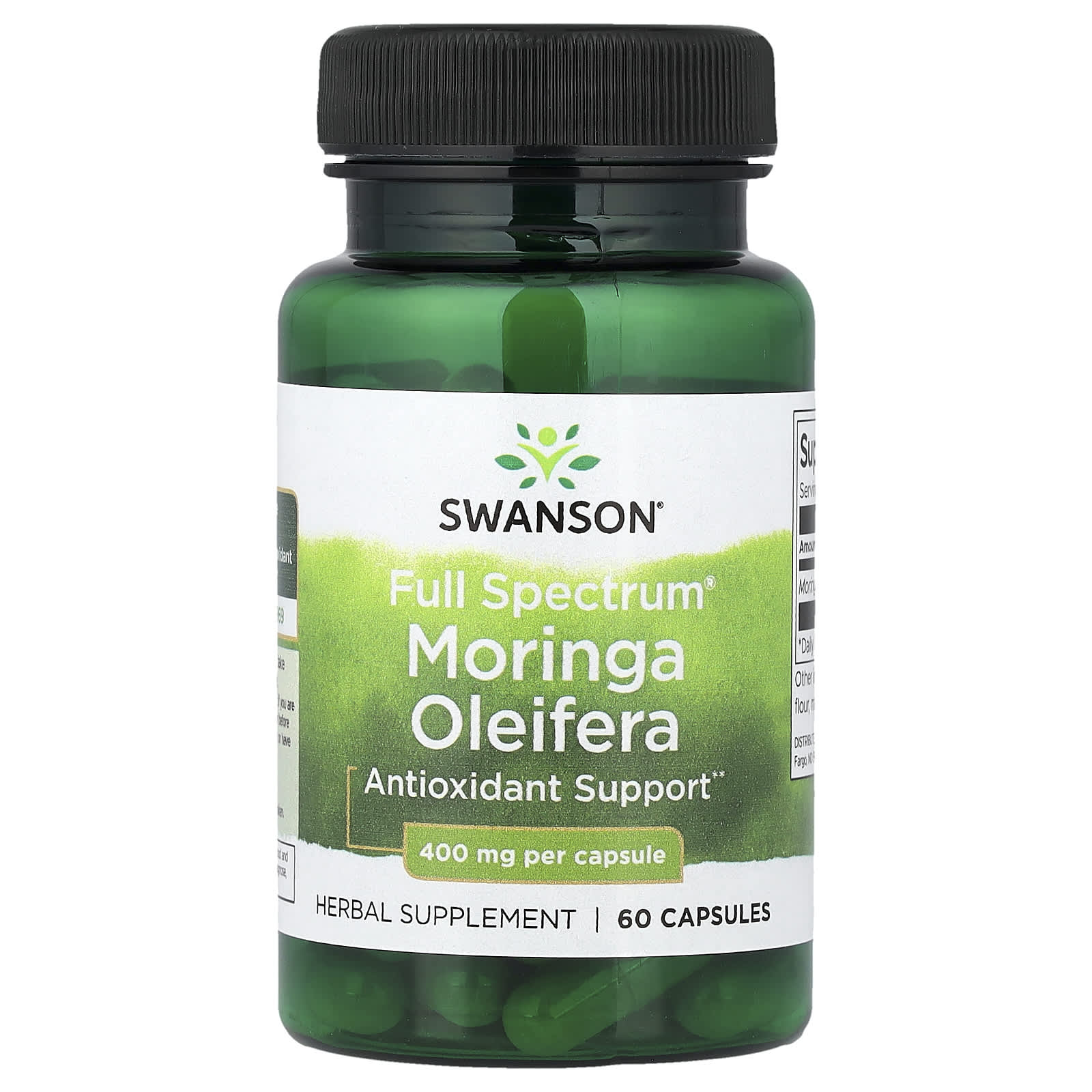 Swanson Moringa Oleifera baksida näringsfakta
