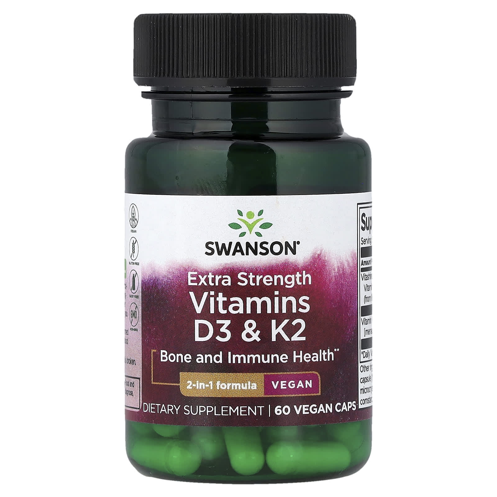 Swanson - Vitamins D3 & K2