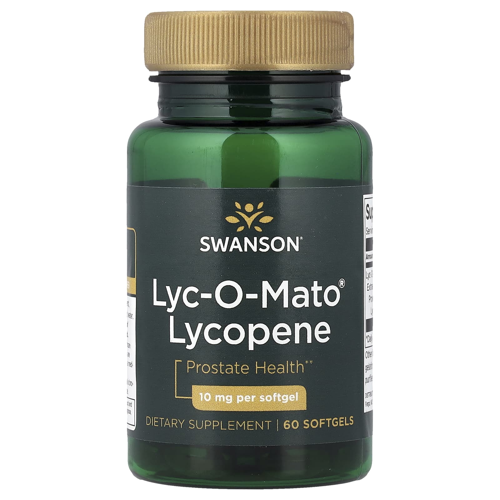 Swanson Lyc-O-Mato Lycopene baksida näringsfakta