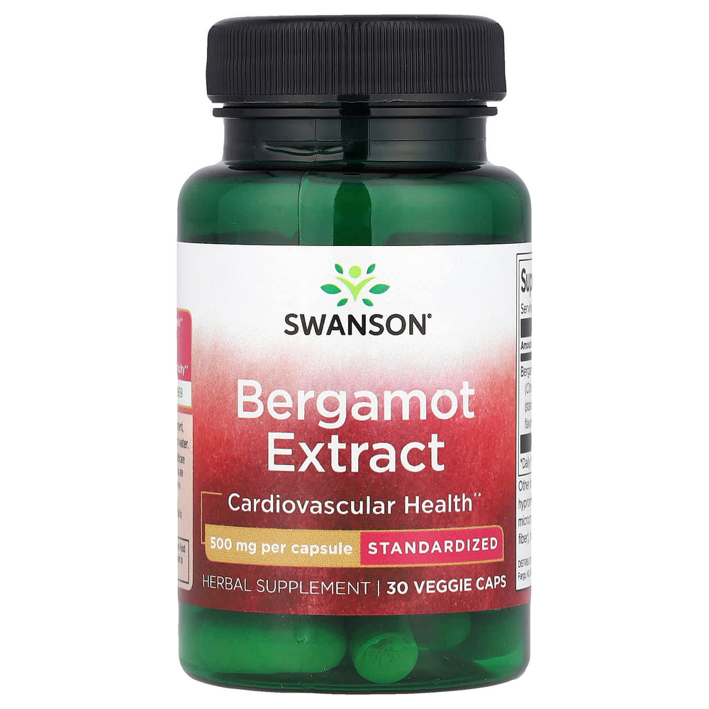 Swanson Bergamot Extract 30 Vcaps framsida