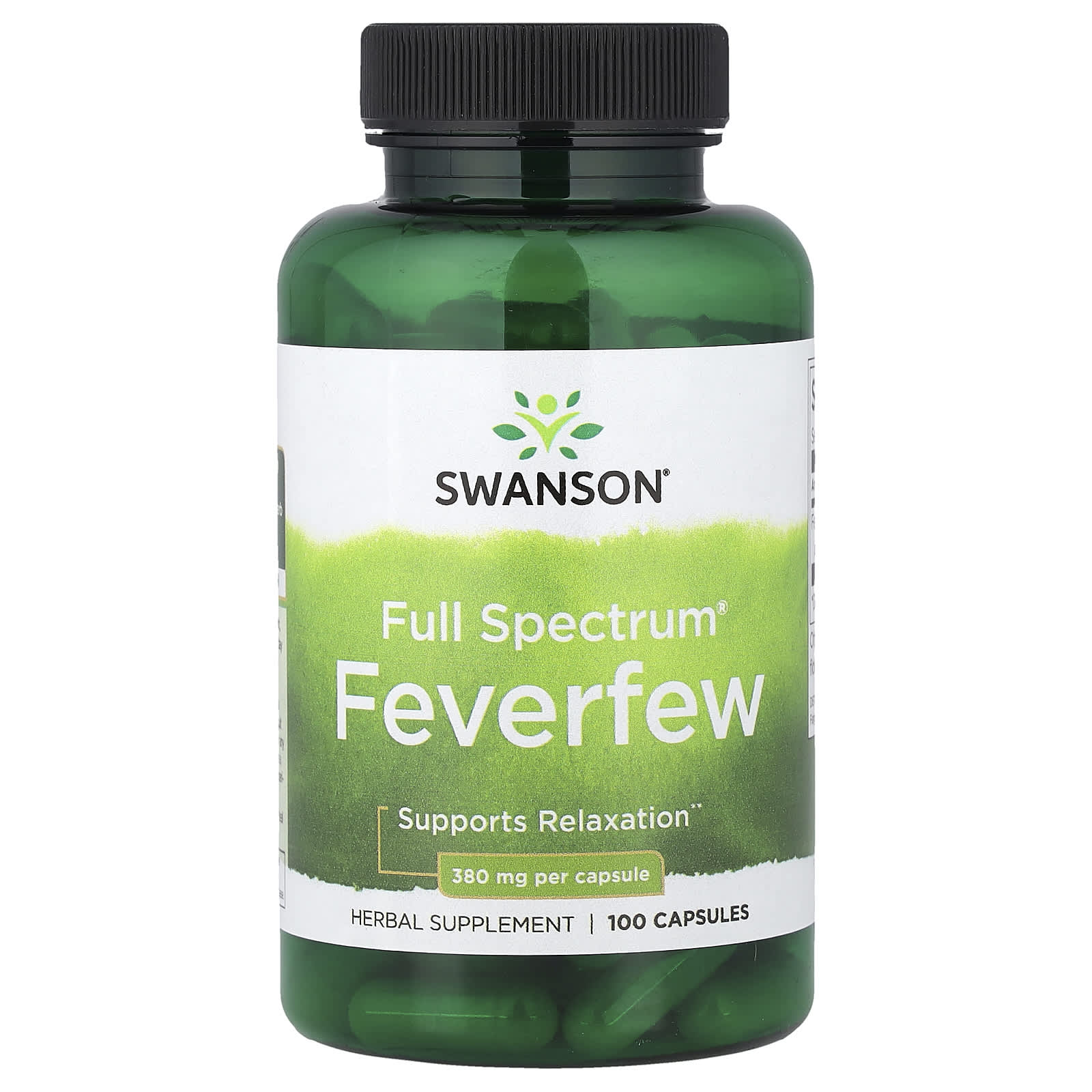Swanson Feverfew baksida näringsfakta