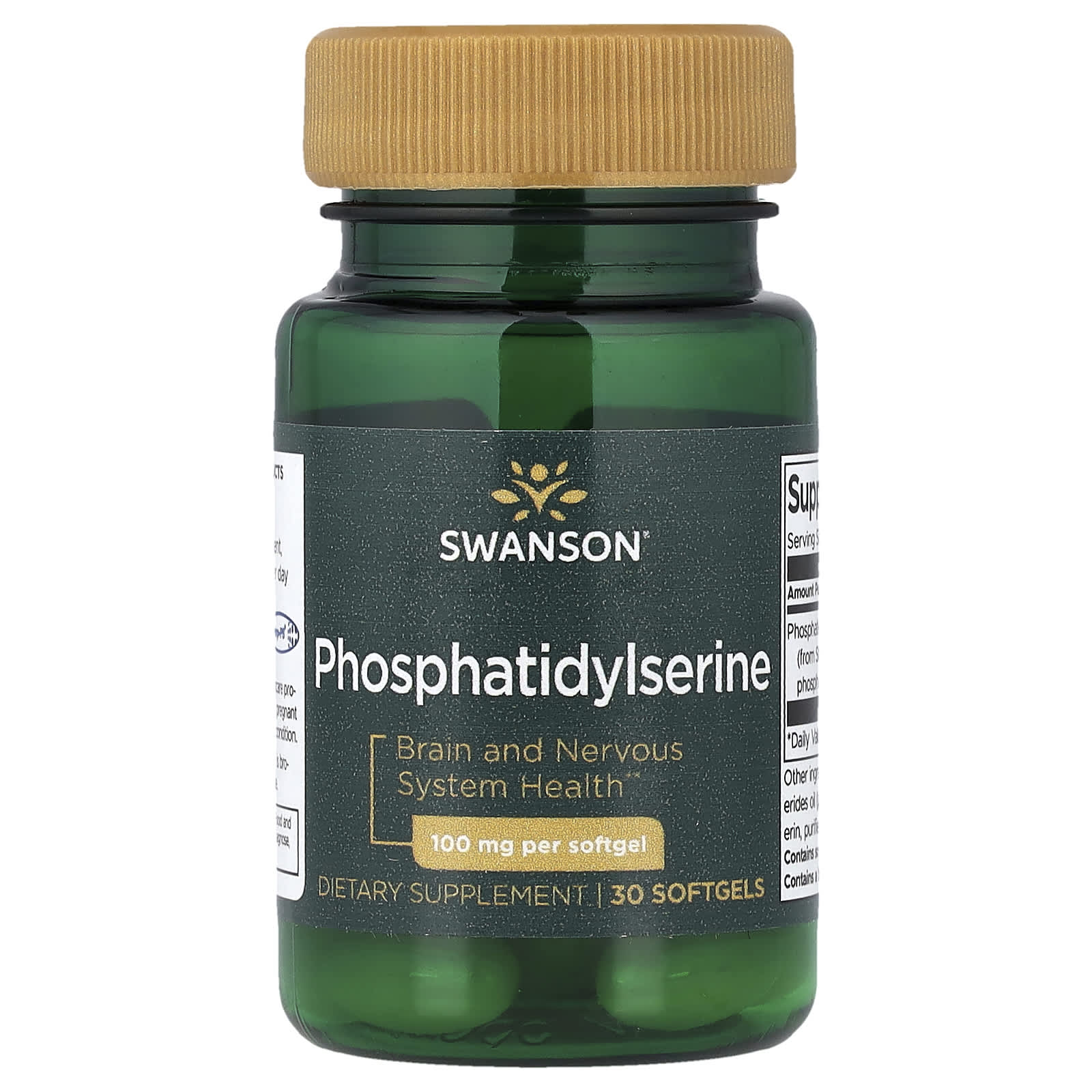 Swanson Phosphatidylserine baksida näringsfakta