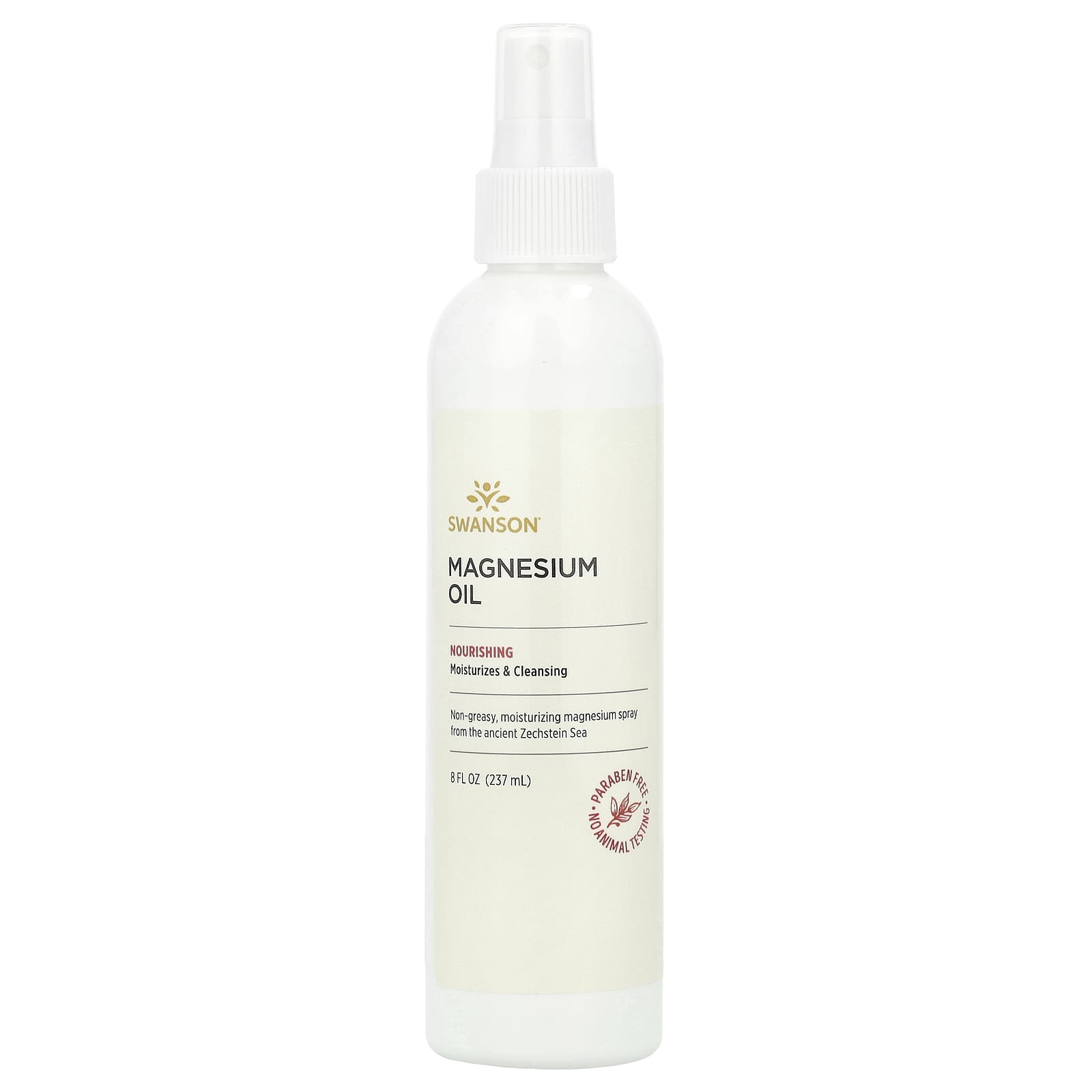 Swanson Magnesium Oil Spray baksida näringsfakta