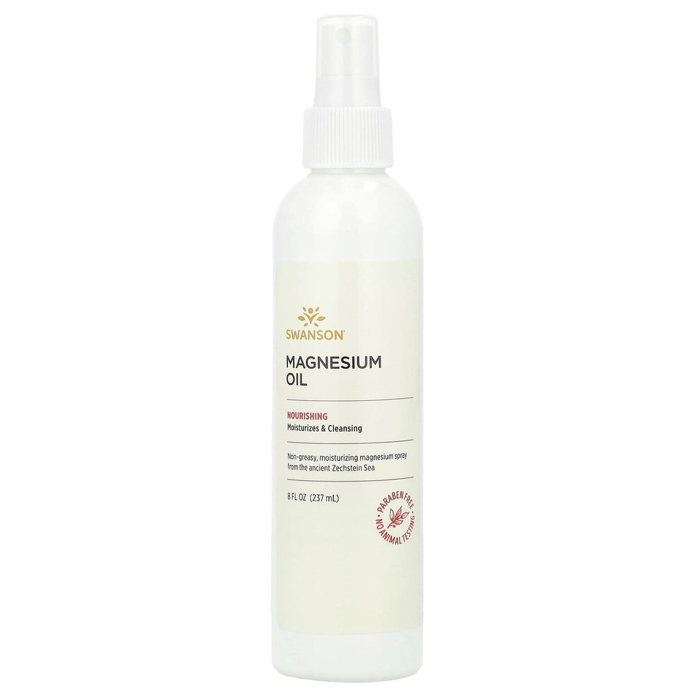 Swanson Magnesium Oil Spray baksida näringsfakta