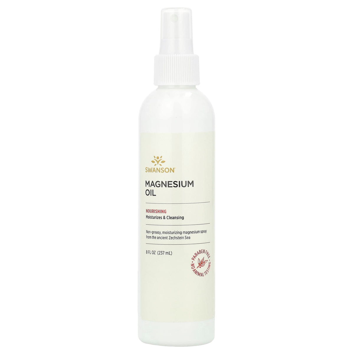 Swanson Magnesium Oil Spray baksida näringsfakta