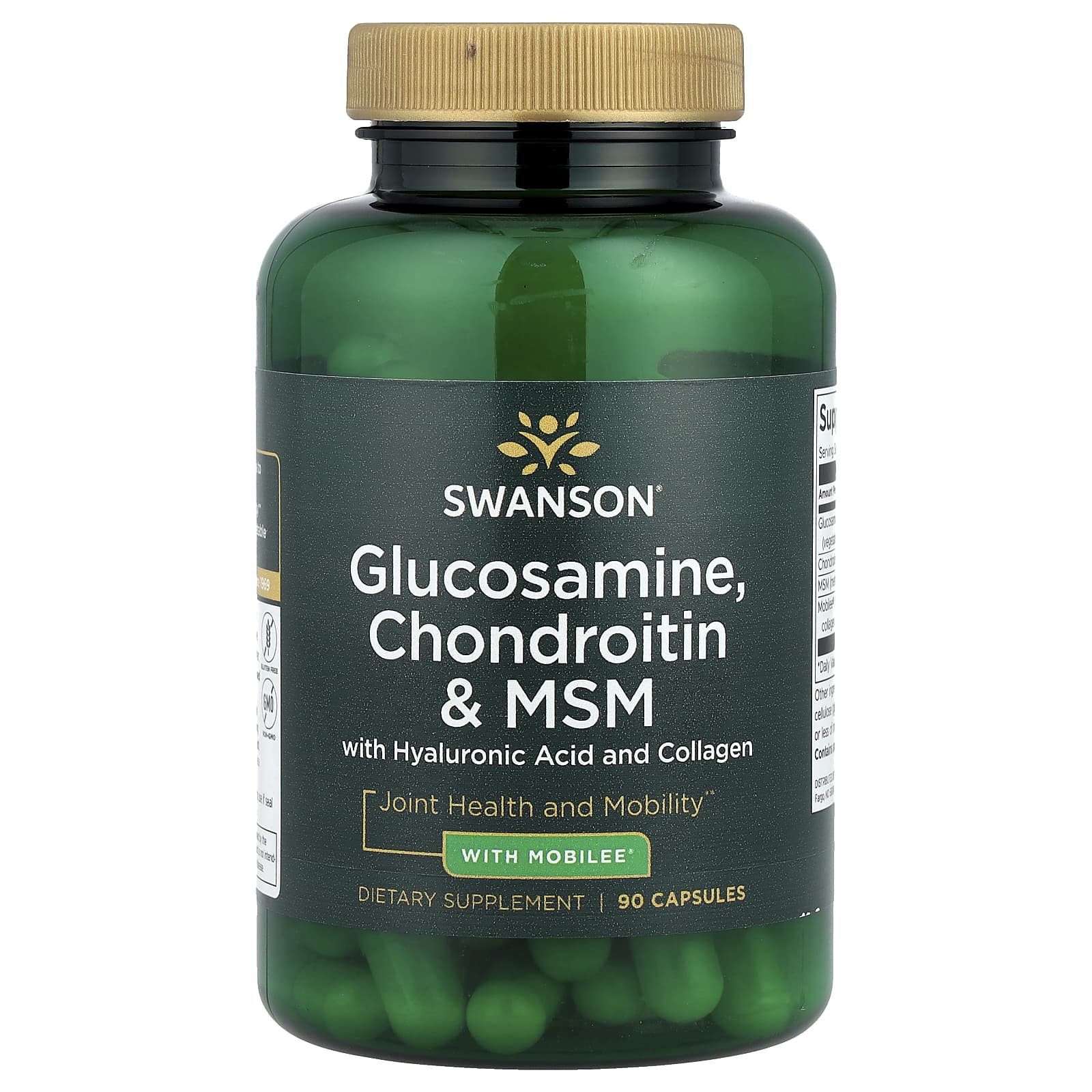 Glukosamin, Kondroitin & MSM – Ledstöd baksida