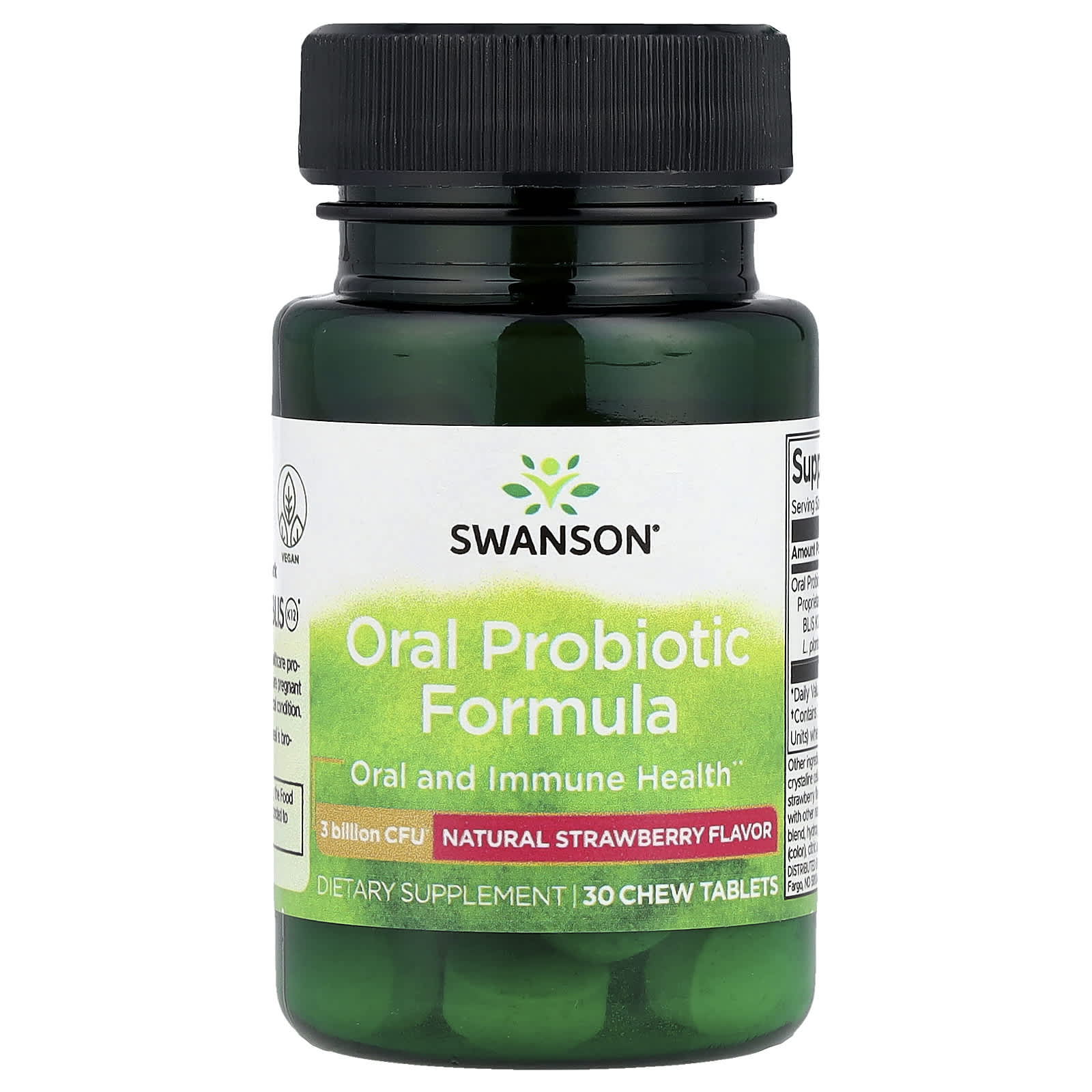 Oral Probiotic Formula baksida näringsfakta