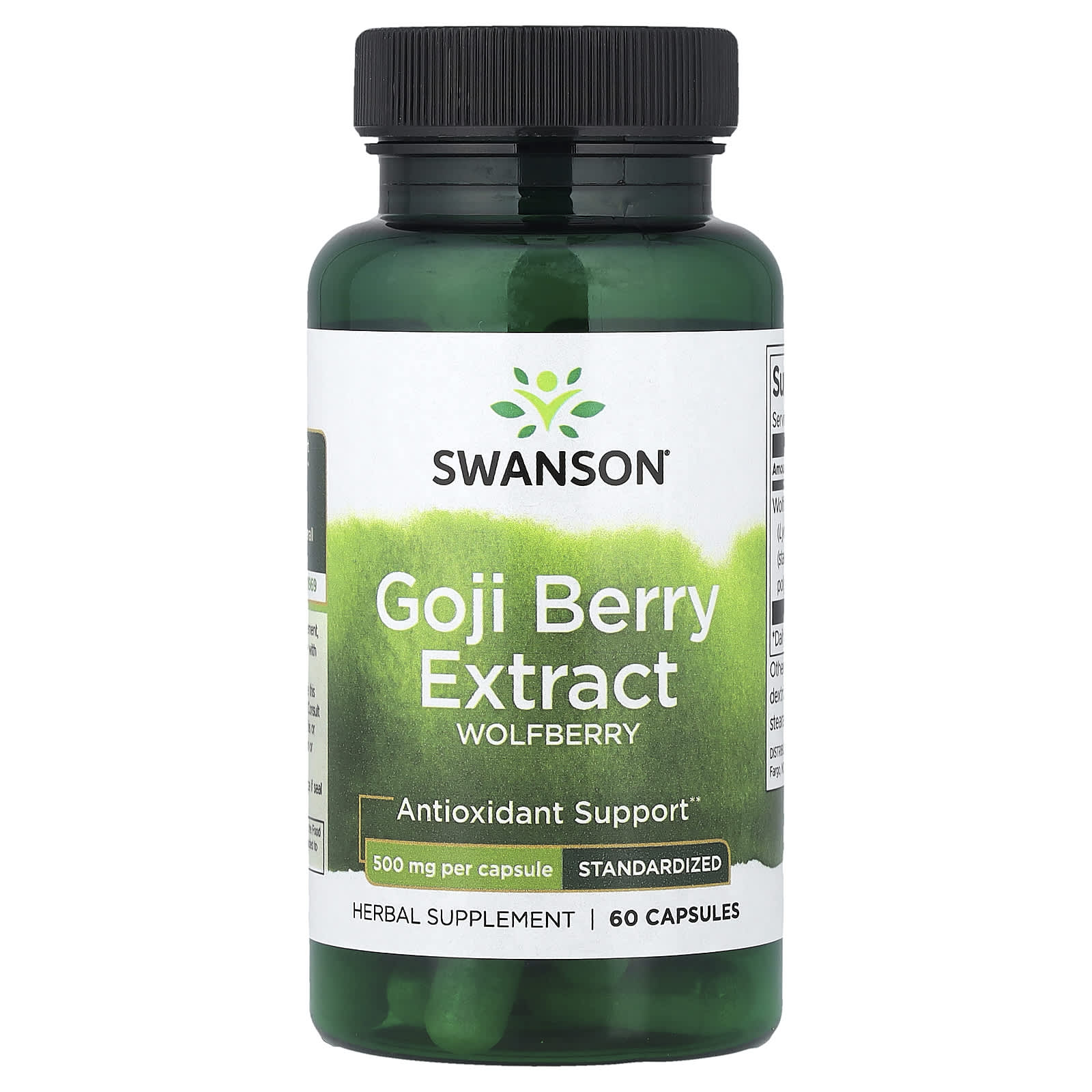 Swanson Goji Extract 500mg framsida