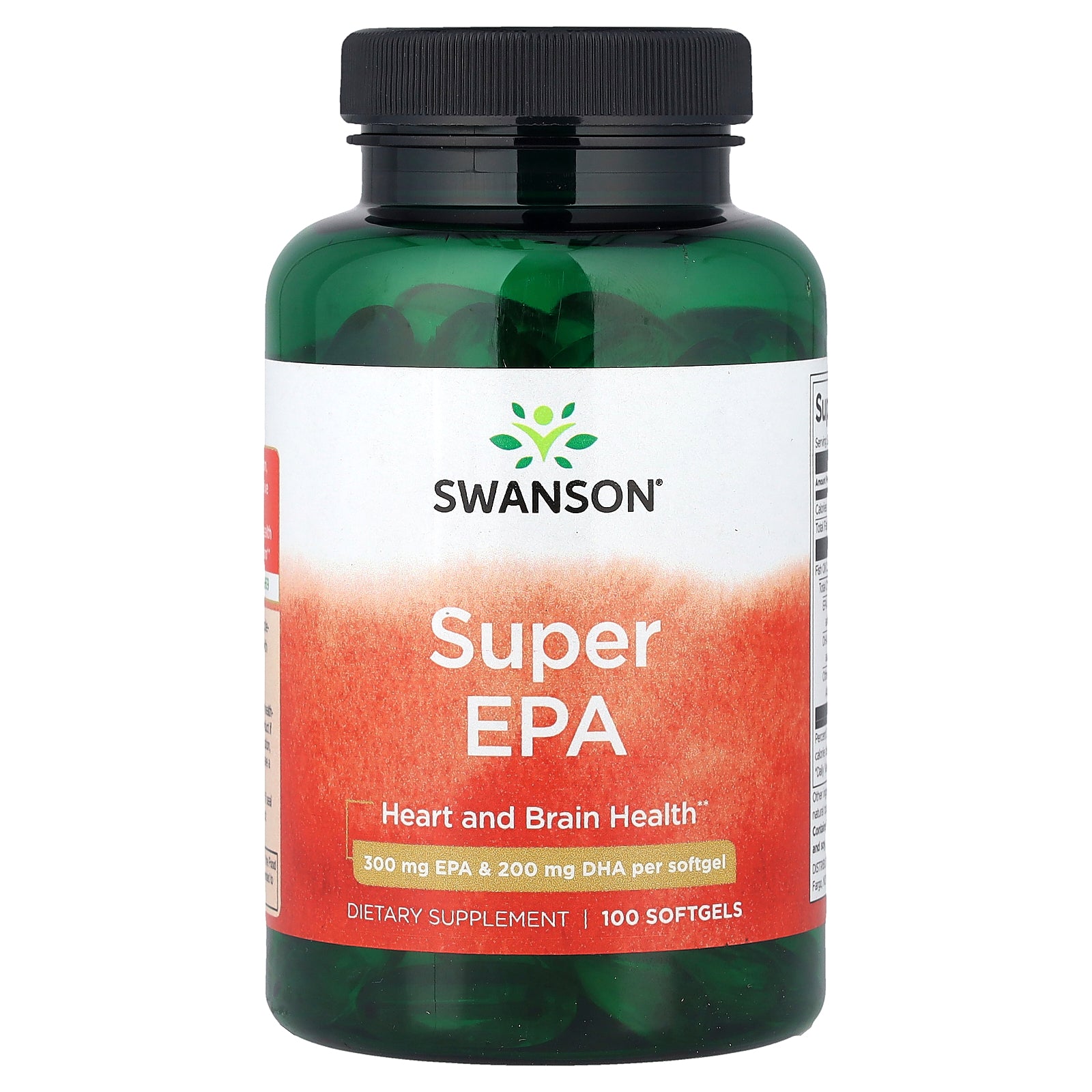 Swanson Triple Strength Super EPA baksida näringsfakta