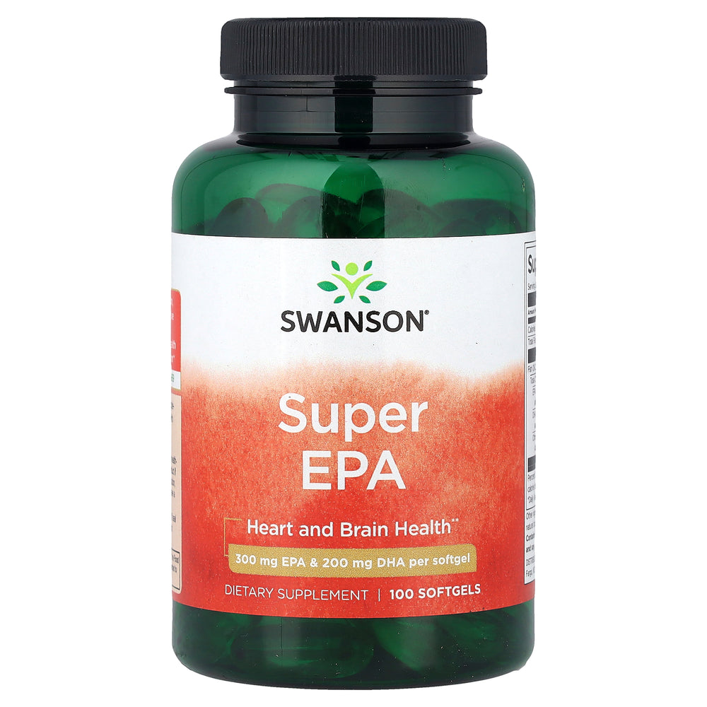 Swanson Triple Strength Super EPA baksida näringsfakta