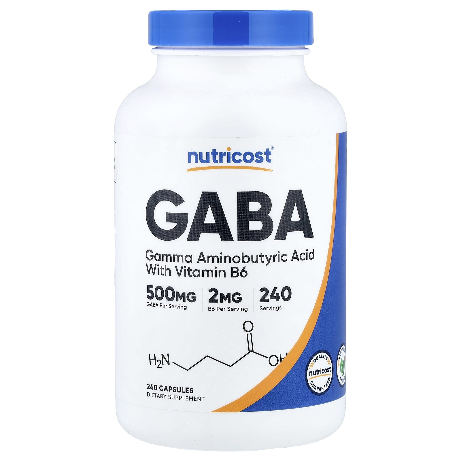 Nutricost GABA kapsel närbild