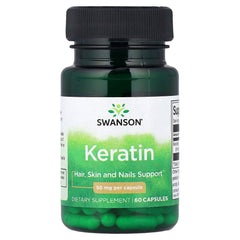 Swanson Keratin baksida med näringsfakta