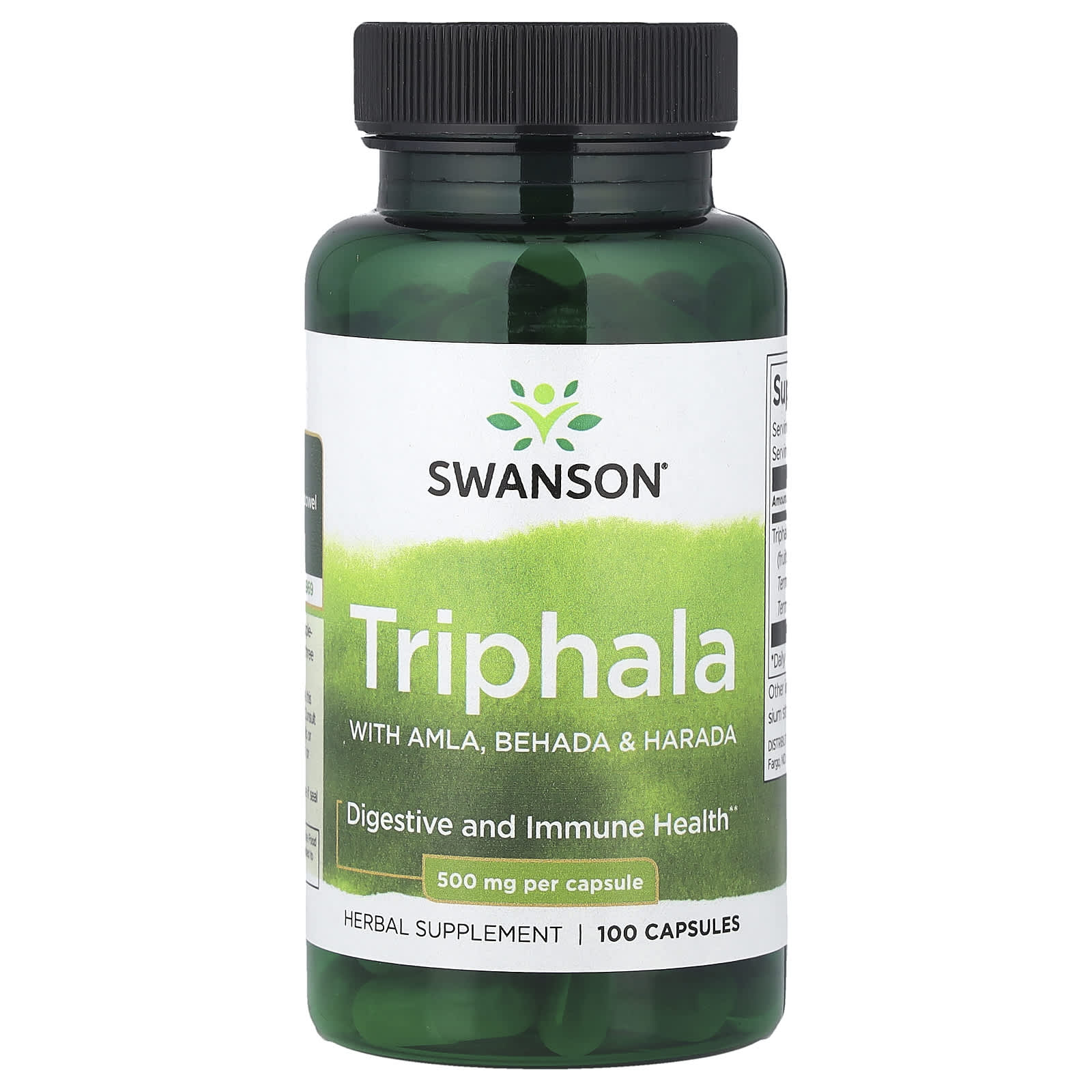 Swanson Triphala baksida näringsfakta
