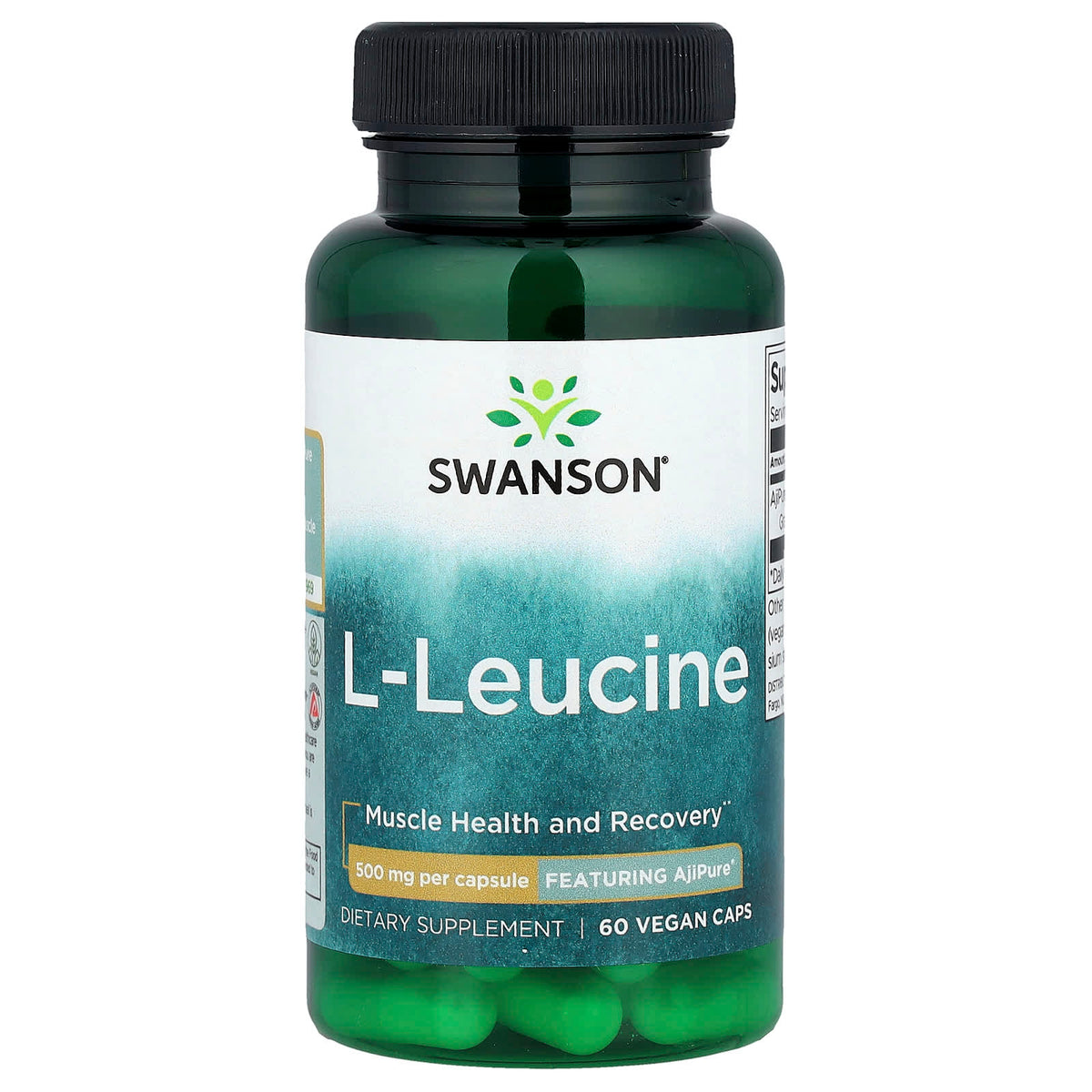 Swanson L-Leucine 60 veggie kapslar framsida