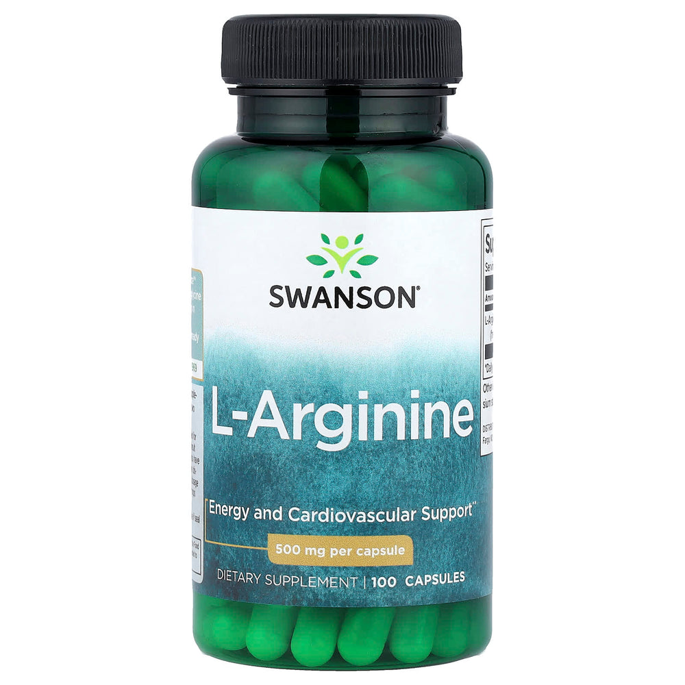 L-Arginin 500mg näringsfakta och ingredienser