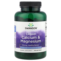 Swanson Liquid Calcium & Magnesium baksida