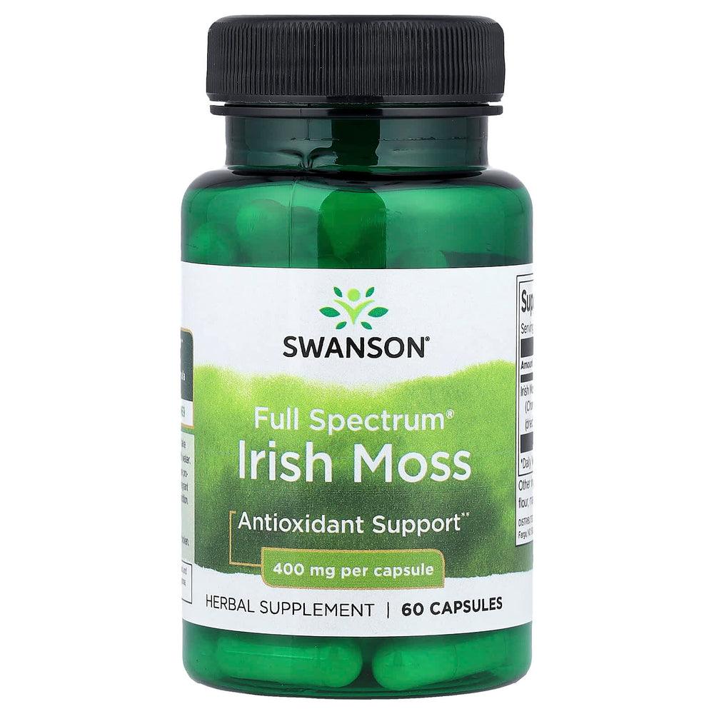 Full Spectrum Irish Moss baksida med näringsfakta