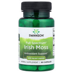 Full Spectrum Irish Moss baksida med näringsfakta