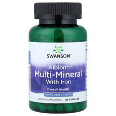 Swanson - Multimineral med Jern - 120 Kapsler