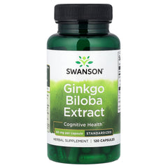 Swanson Ginkgo Biloba Extract baksida näringsfakta