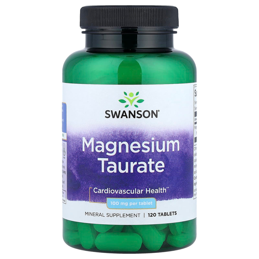 Swanson Magnesium Taurate baksida näringsfakta