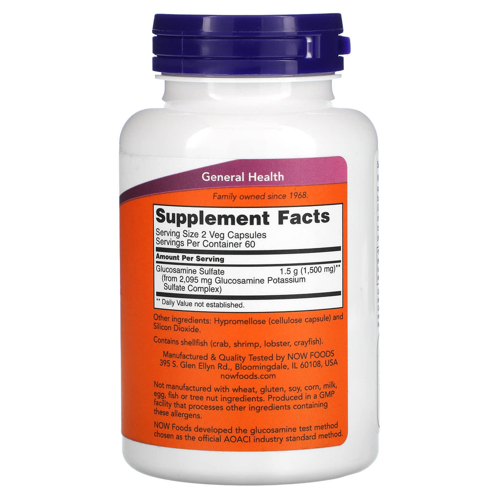 Glucosamine Sulfate 750mg baksida