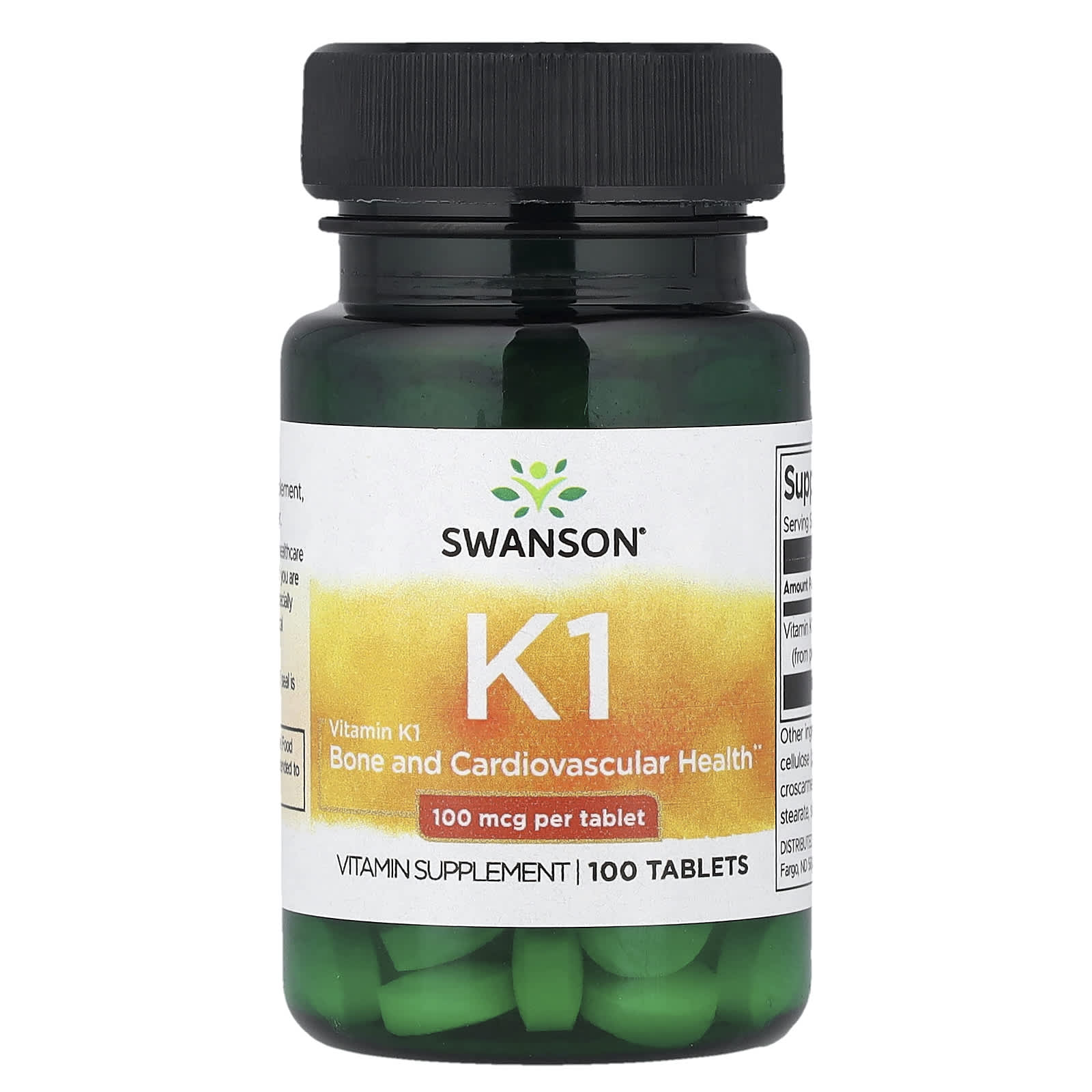 Vitamin K1 – 100 mcg framsida på förpackning
