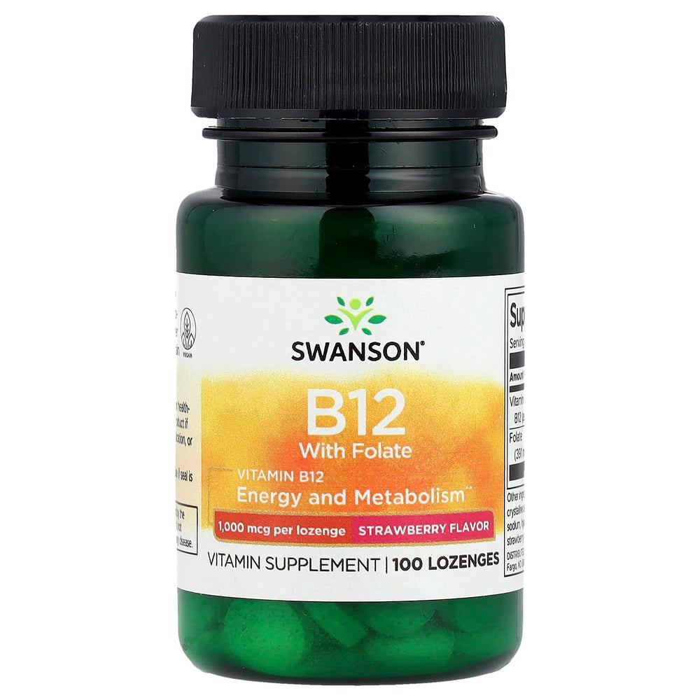 Swanson B12 baksida med näringsfakta