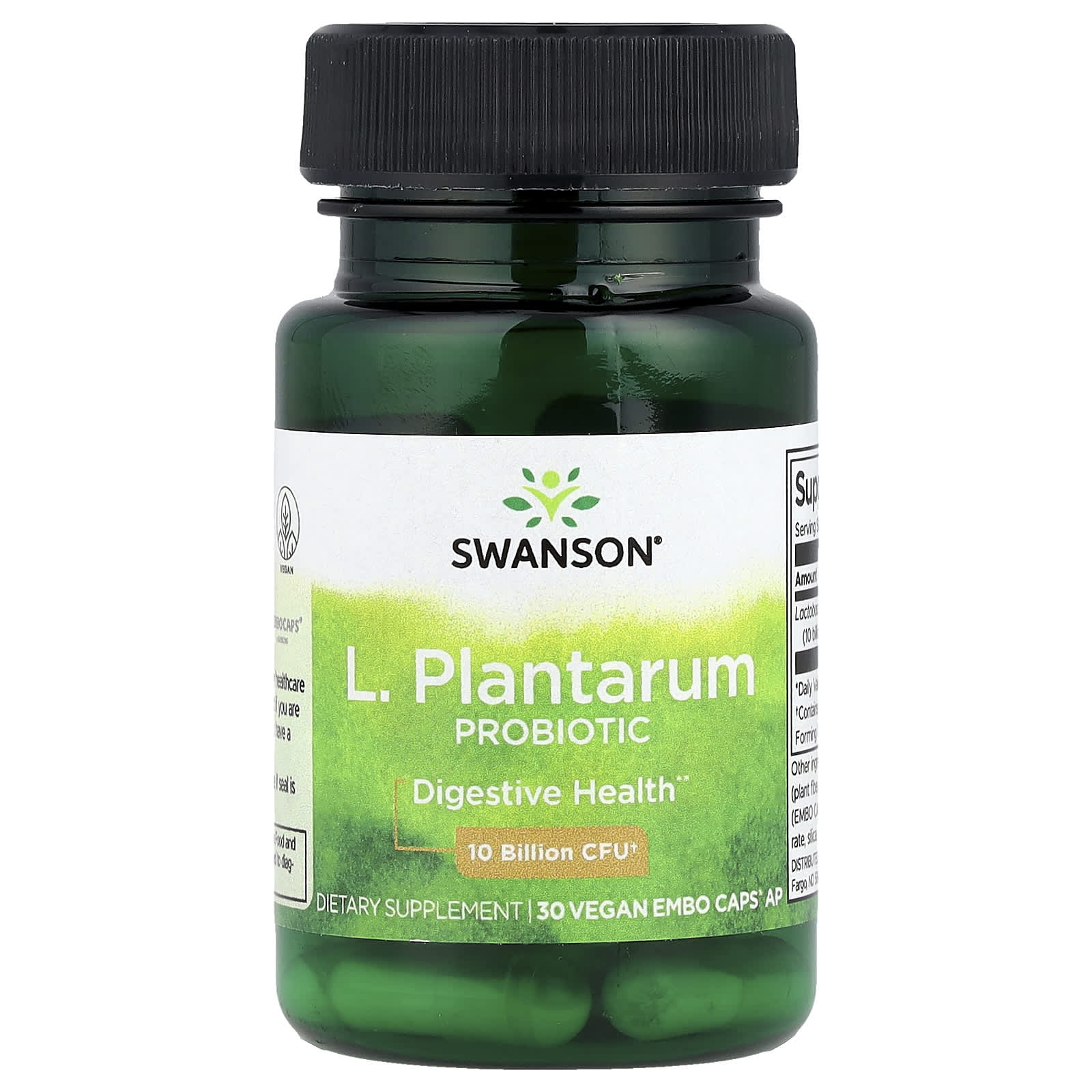 Swanson L. Plantarum Probiotic baksida