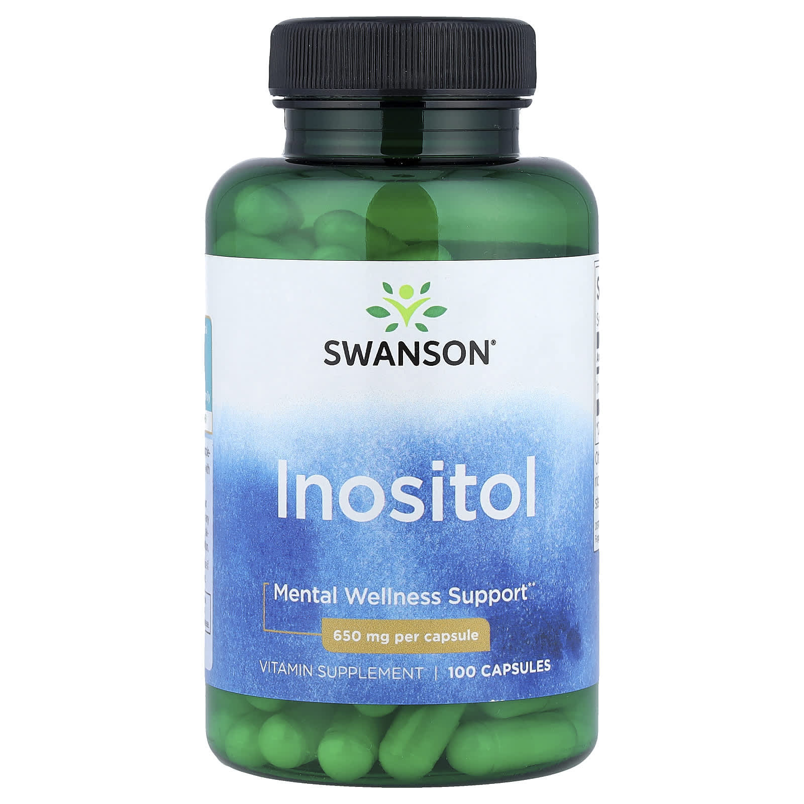 Swanson Inositol baksida med näringsfakta