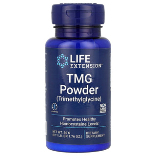 Life Extension TMG Powder baksida näringsfakta