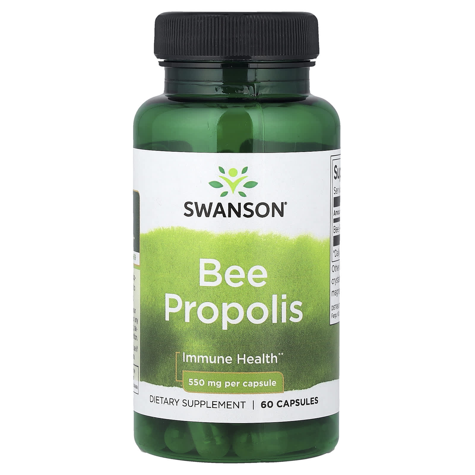 Swanson Bee Propolis 60 kapslar framsida