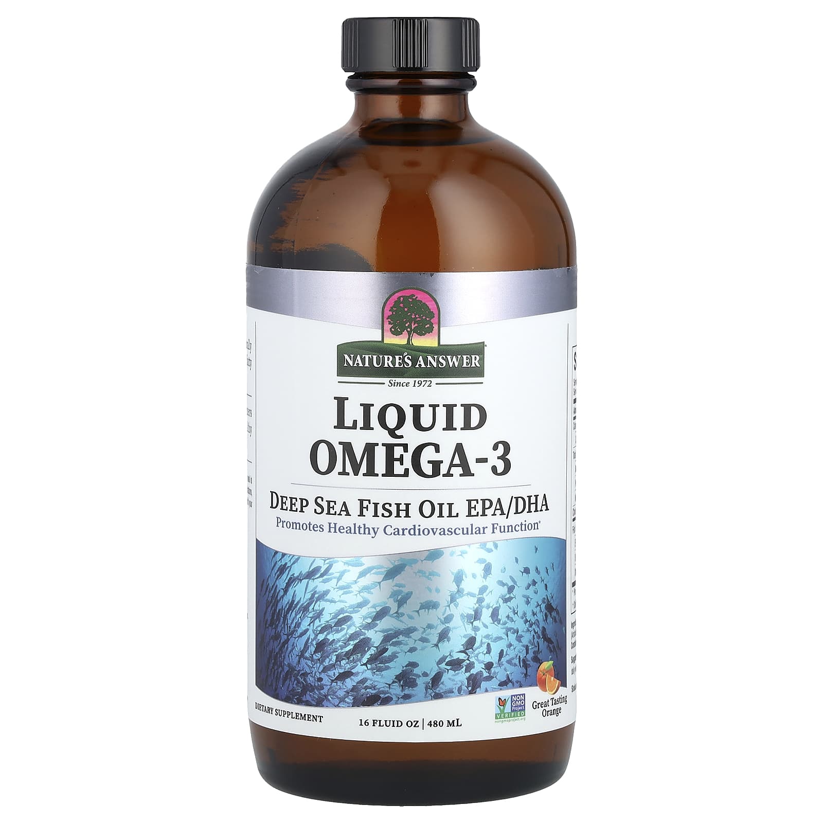 Nature's Answer Liquid Omega-3 Deep Sea Fish Oil framsida