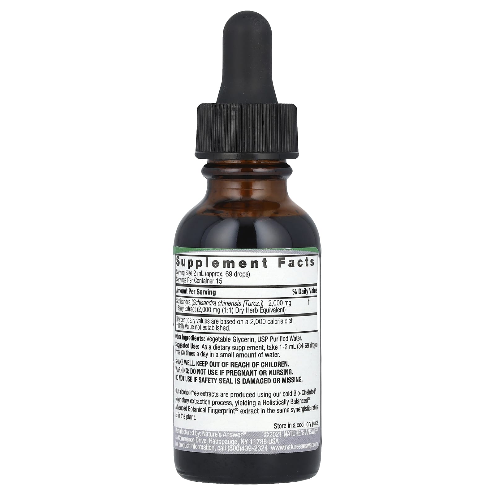 Nature's Answer Schisandra Extract näringsfakta