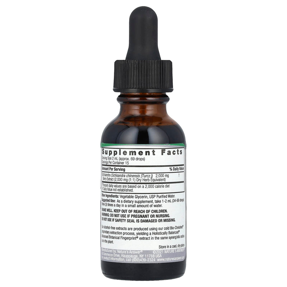 Nature's Answer Schisandra Extract näringsfakta