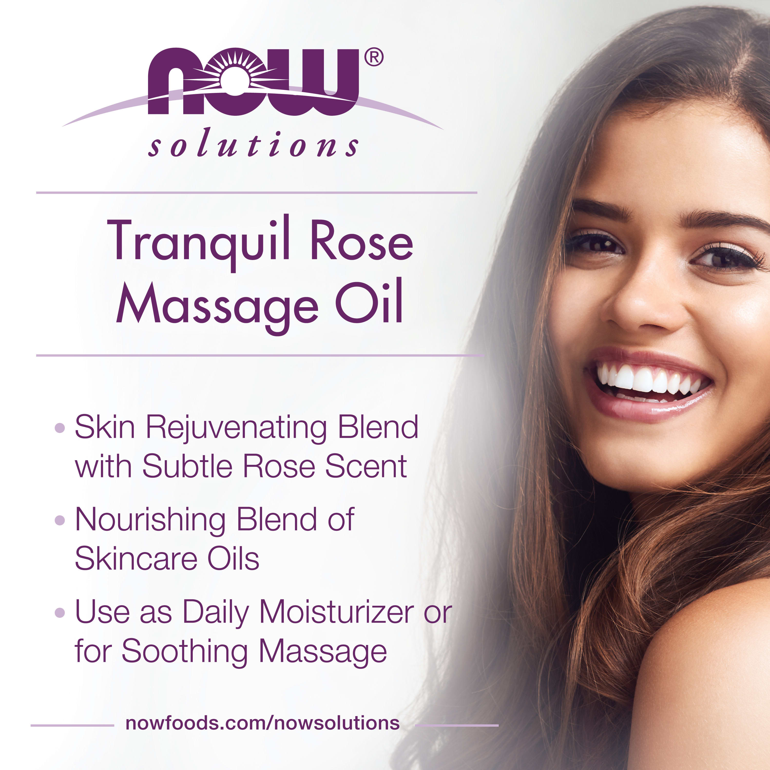 Tranquil Rose Massage Oil flaskdetalj